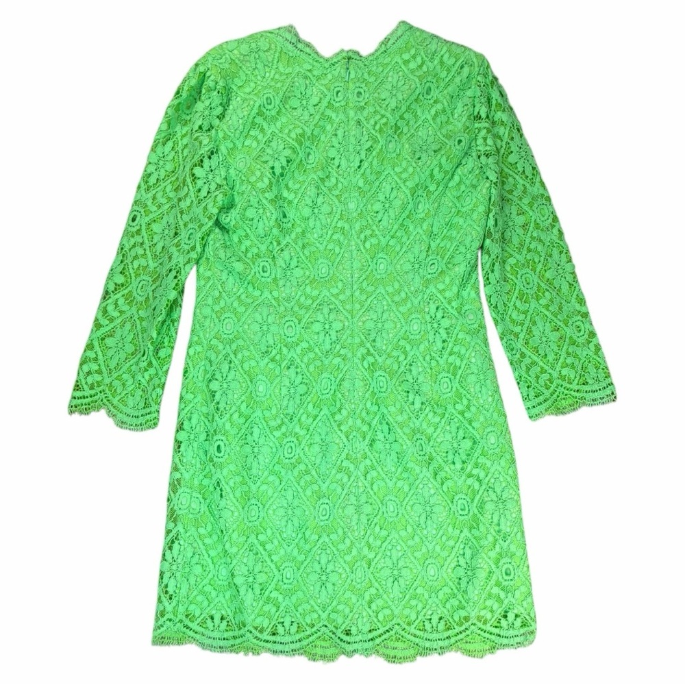 Lilly Pulitzer Meryl Poolside Blue/Mint Green Lace Sheath Dress In Size 6 - Picture 6 of 11